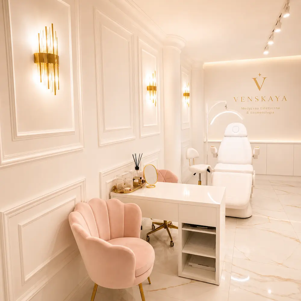 Katarzyna Wienskaja Warszawa Praga, wnętrze gabinetu Venskaya Esthetic & Beauty